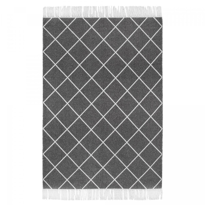 Tapis salon et chambre tissé en coton motif géométrique HAPO