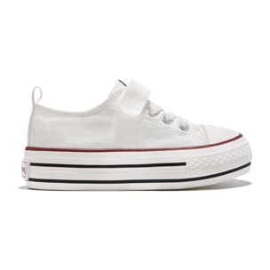 Zapatillas Lona Plataforma Blanco