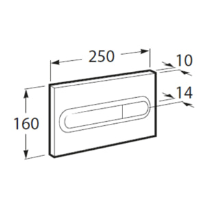 Pack Bâti support Roca Duplo One + plaque de déclenchement, Blanc (RocaDuploOne-1)