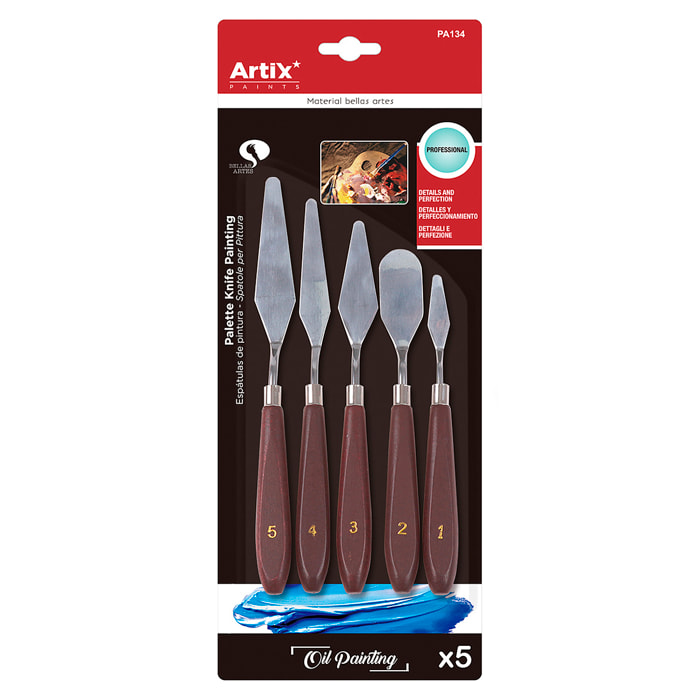 ESPÁTULAS DE PINTURA SET Nº 1,2,3,4 y 5.