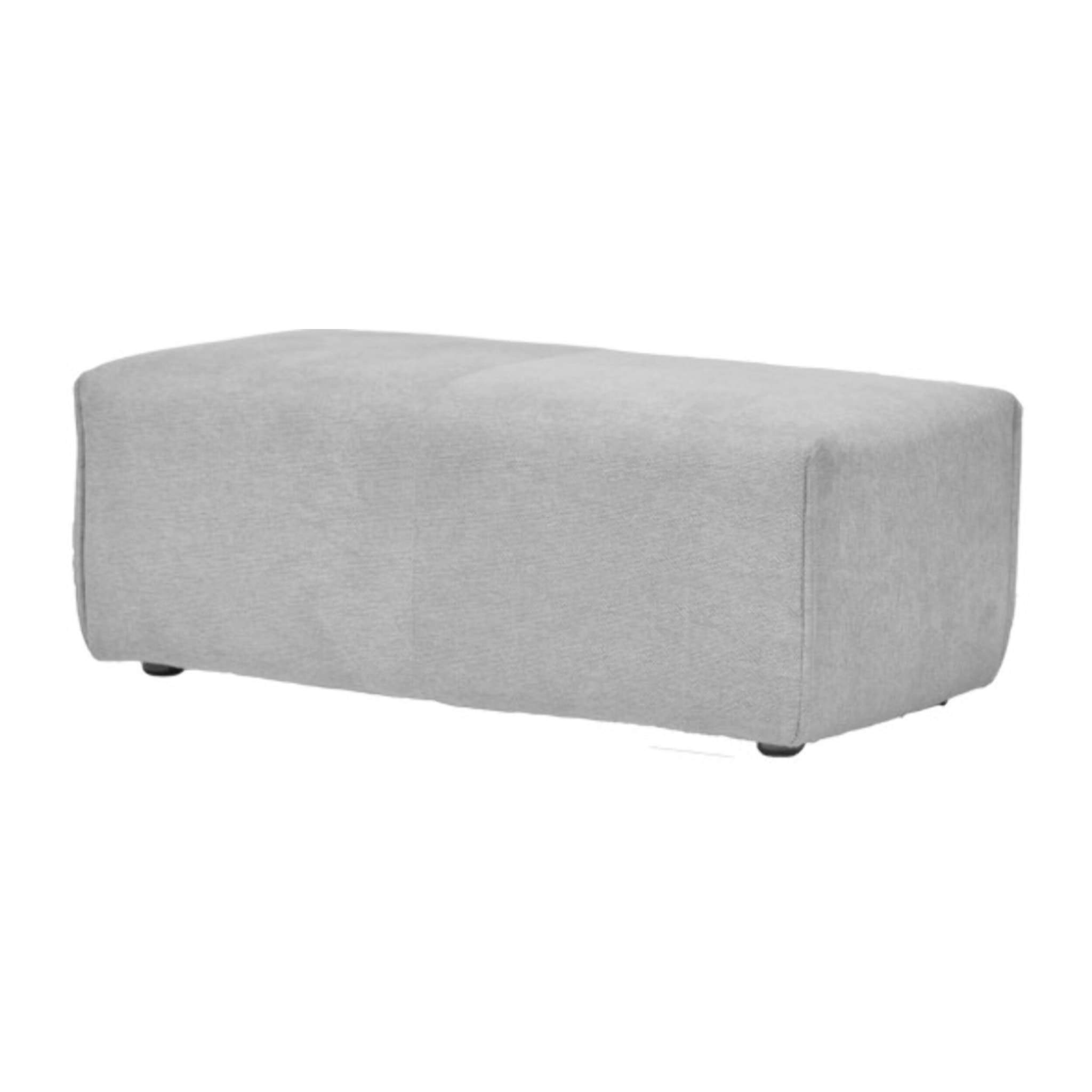 Pouf en tissu gris pour canapé modulable - FINN