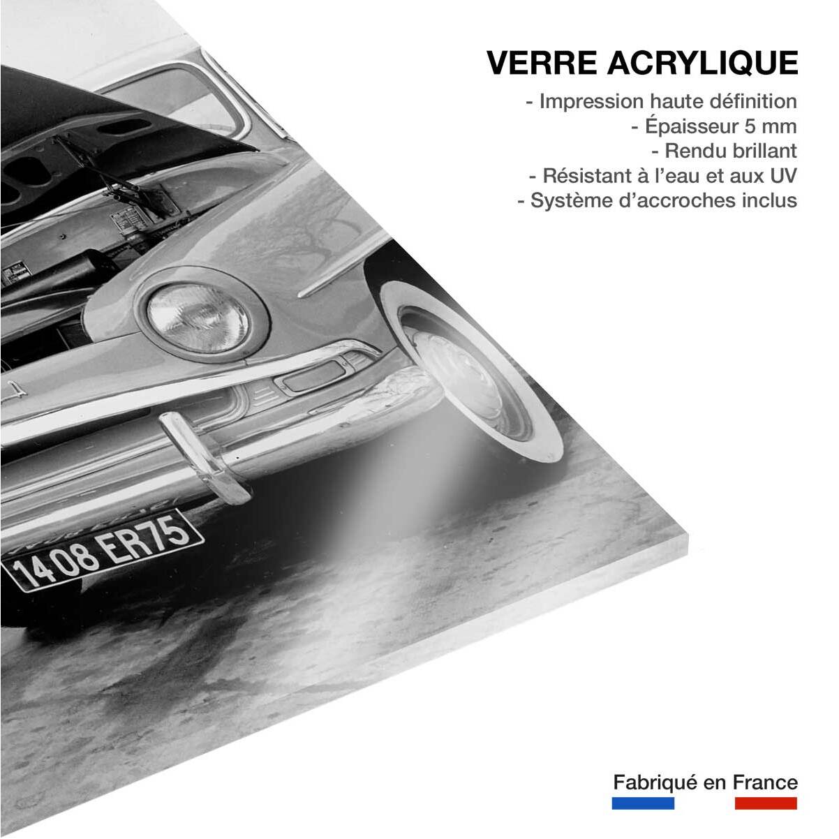 Tableau noir et blanc Paris Insolite Tableau plexiglas