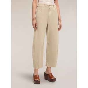 Motivi - Pantaloni balloon in drill di cotone - Beige