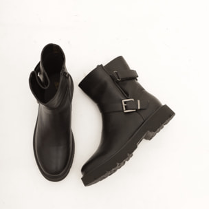 BIKER BASSO CON CINTURINO CAVIGLIA NERO