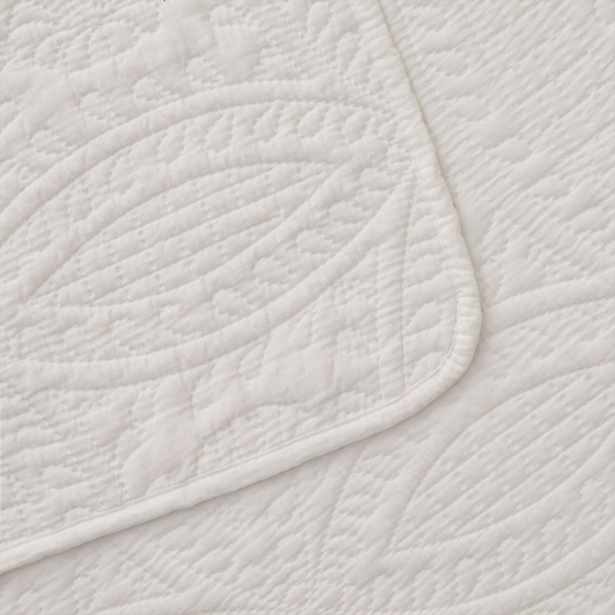 Colcha acolchada ultrasonido Fofalu color blanco 100% Algodón