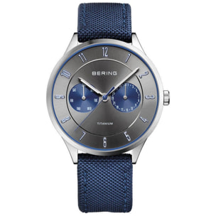 Reloj Bering 11539-873 Hombre Analogico Cuarzo con Correa de Tela