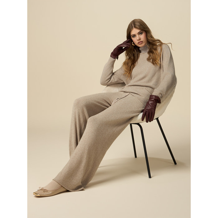 Oltre - Pantaloni in maglia - Beige