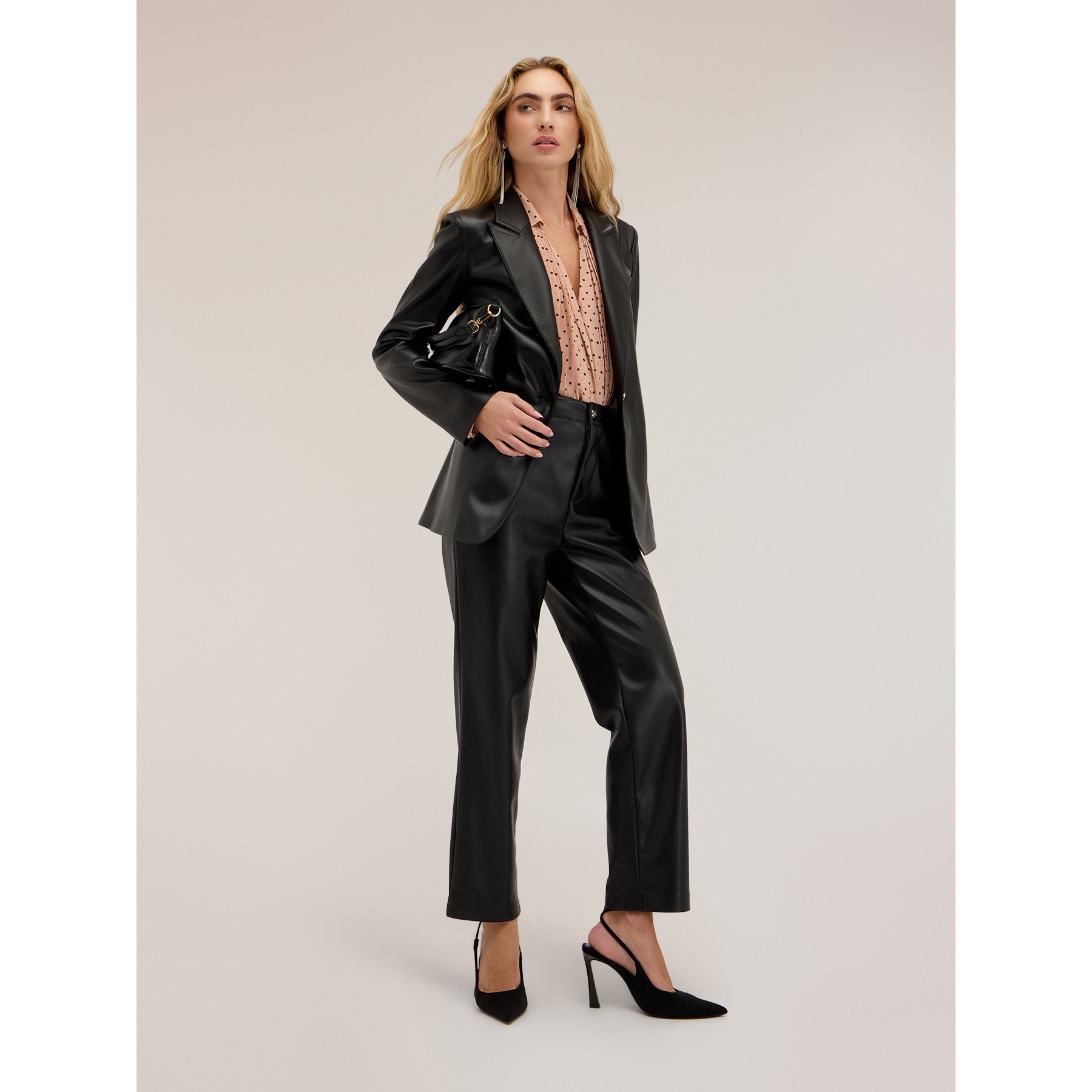 Motivi - Blazer de un botón con solapa de pico - Negro