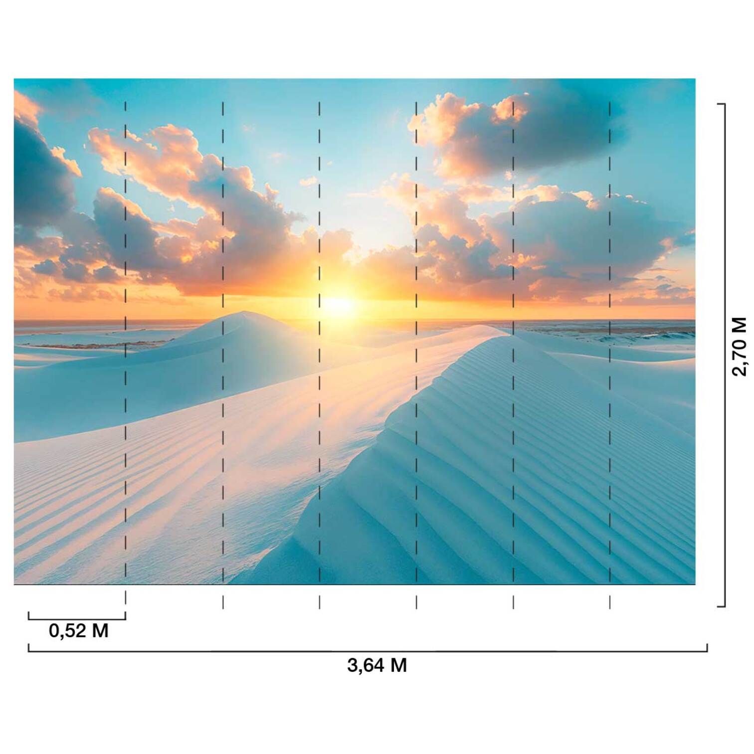Papier peint dunes au brésil sous le sunset Intissé