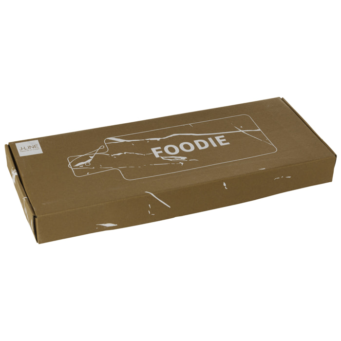 J-Line planche à fromage Rectangle Foodie Marbre - pierre - blanc