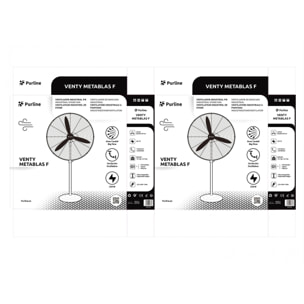 Ventilador Industrial de pie 230W con aspas de aluminio VENTY METABLAST F PURLINE