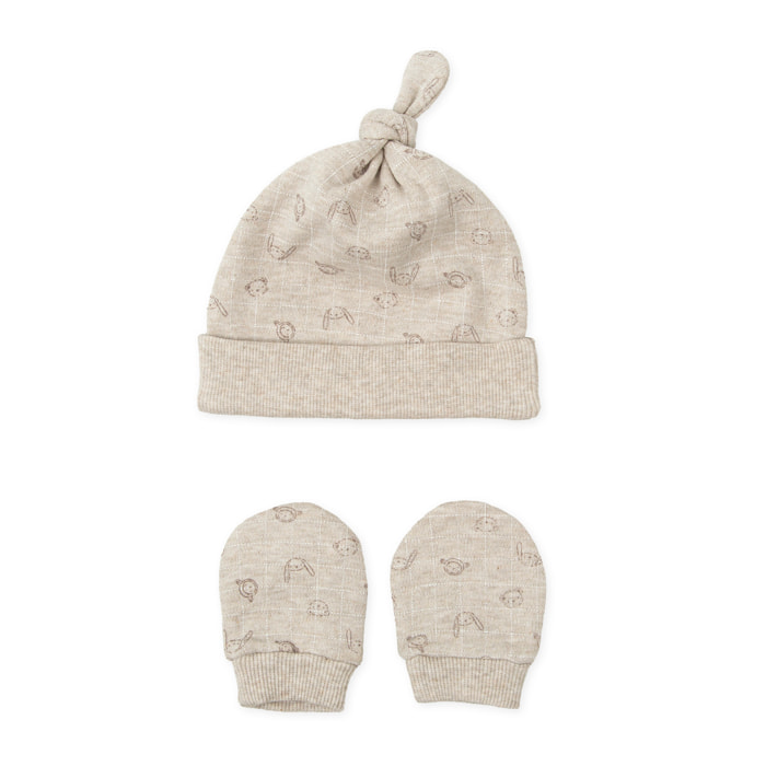 Gorro y manoplas . - Arena