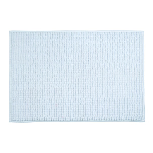 Alfombra de baño MSV "Chenille" antideslizante de microfibra en color blanco 60 x 90 cm
