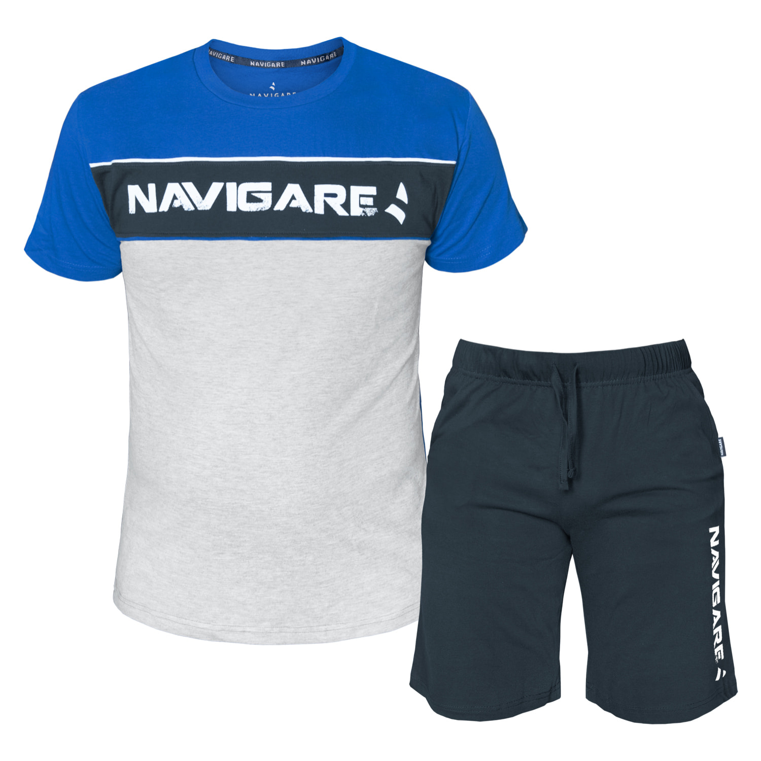 Pigiama Completo Uomo NAVIGARE Cotone Manica Corta - 6 Modelli
