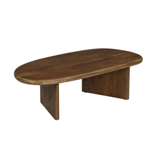 Table basse ovale bois de manguier SHIVA