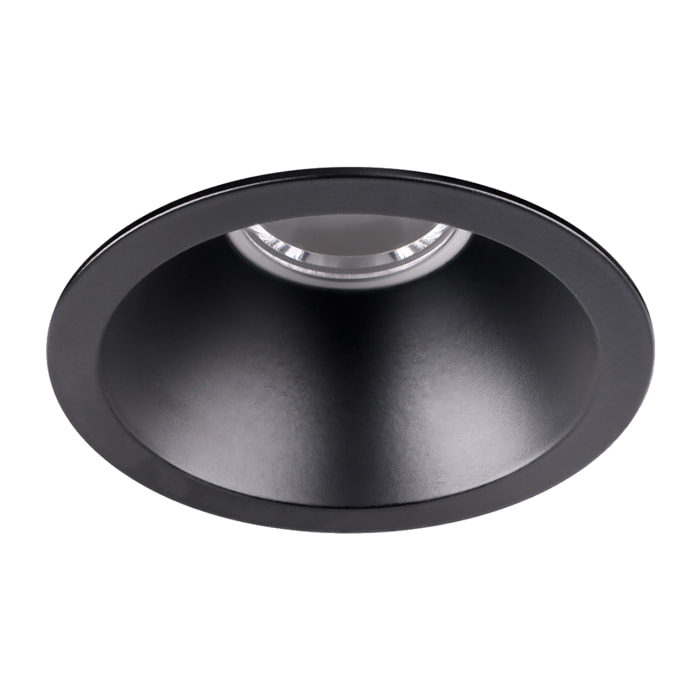Ledsc4 LedsC4 Downlight LED Alta Comodidad Visual Mini Redondo Fijo, 299 Lúmenes, 3000K, Aluminio y PMMA, Diseño Moderno Negro, Iluminación Interior Decorativa