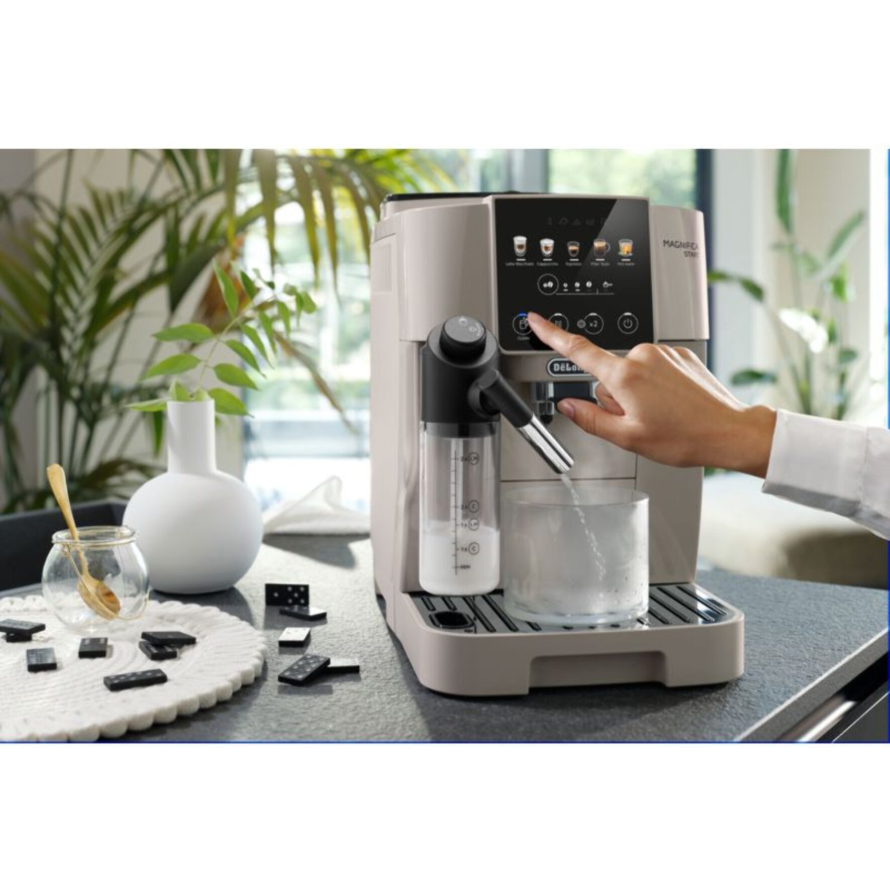 Expresso Broyeur DELONGHI FEB2291.BG Magnifica Start Pop Latte Beige