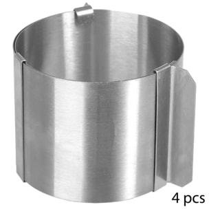4 petits moules extensibles inox