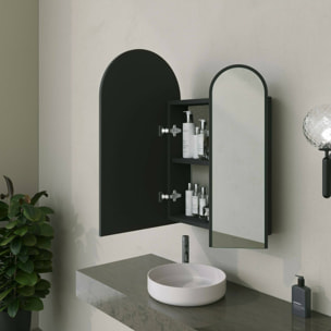 Mobile sottolavabo Paramaribo, Mobiletto da bagno, Contenitore porta lavabo, Armadio per lavandino, 50x12h45 cm, Nero