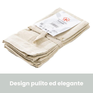 Intrecci – Set 6 tovaglioli in puro cotone 40x40 cm