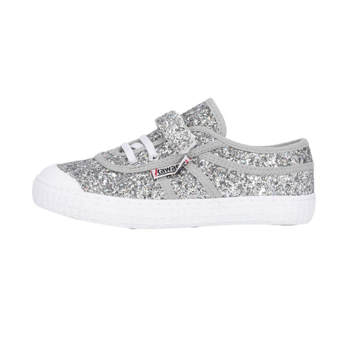 Zapatillas Sneaker para Niño/Niña - KAWASAKI Glitter Kids Shoe W/Elastic K202586-ES 8889 Silver