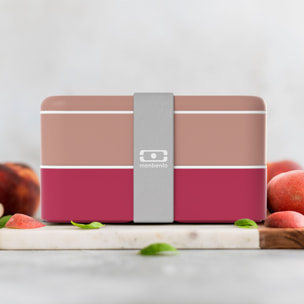 Lunch box 2 compartiments Original 1L Made in France rose Moka / rose Magnolia