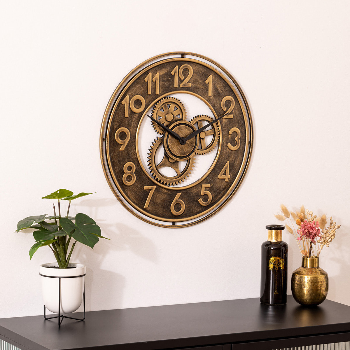 Horloge mécanique "Jacob" D48cm or