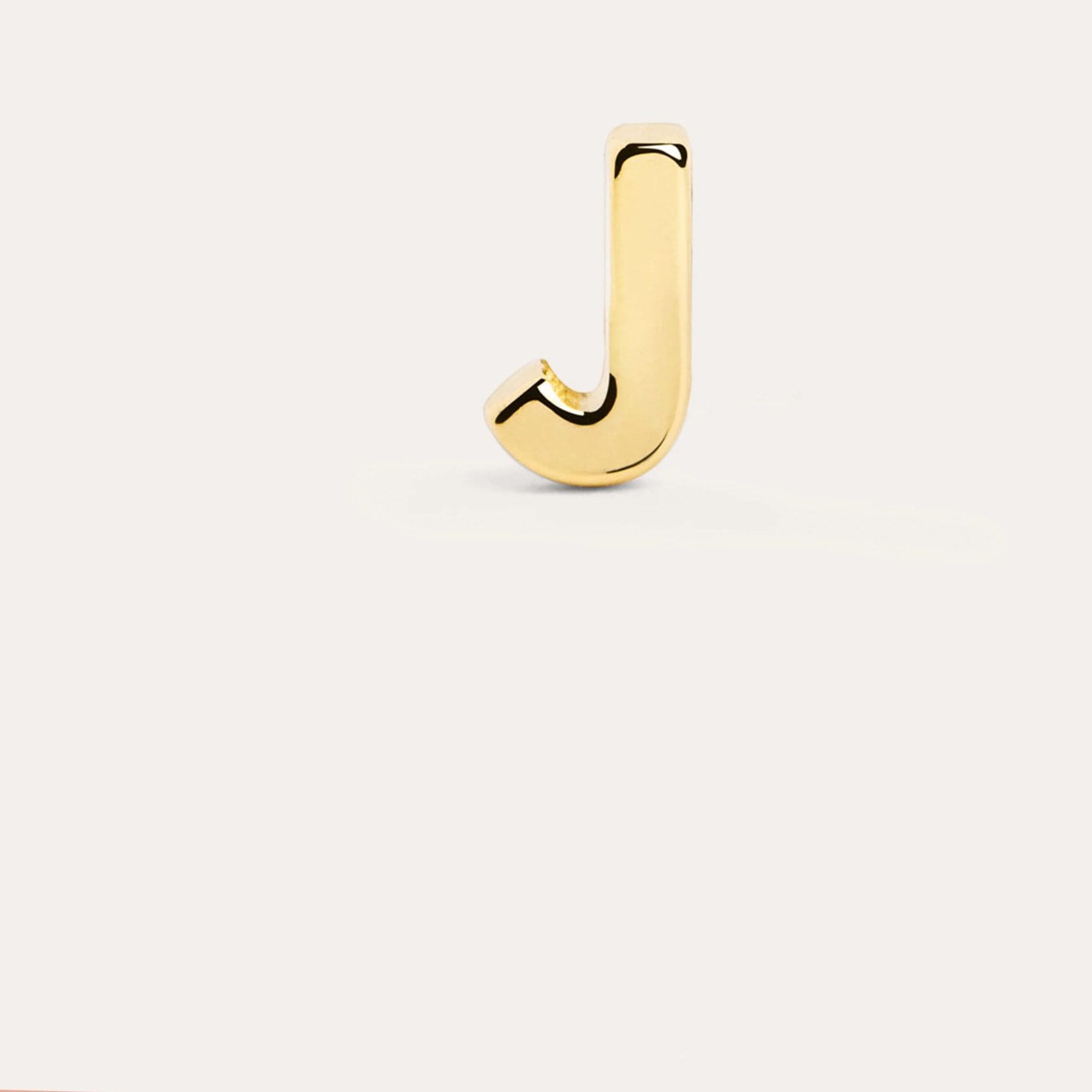 Pendiente Suelto Letter Plata Baño Oro