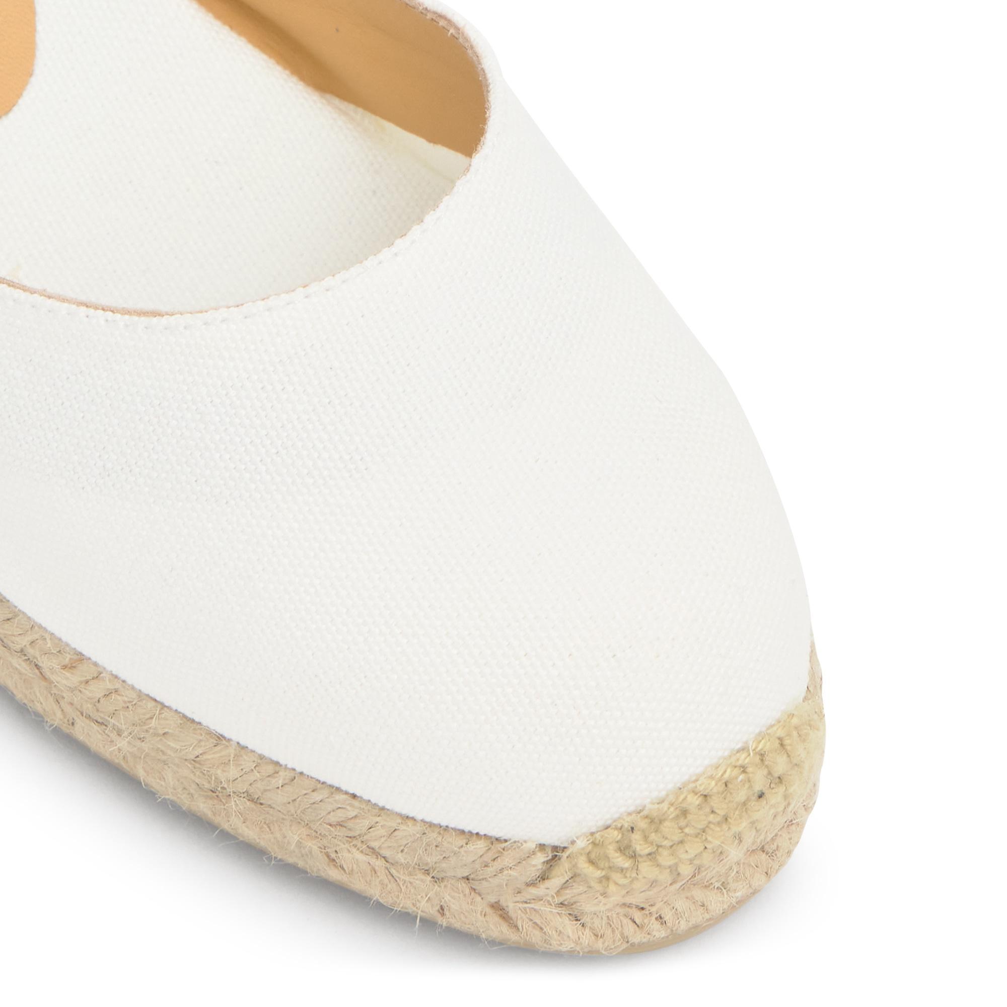 Alpargata de cuña 3 cm en lona de algodón con pulsera y hebilla