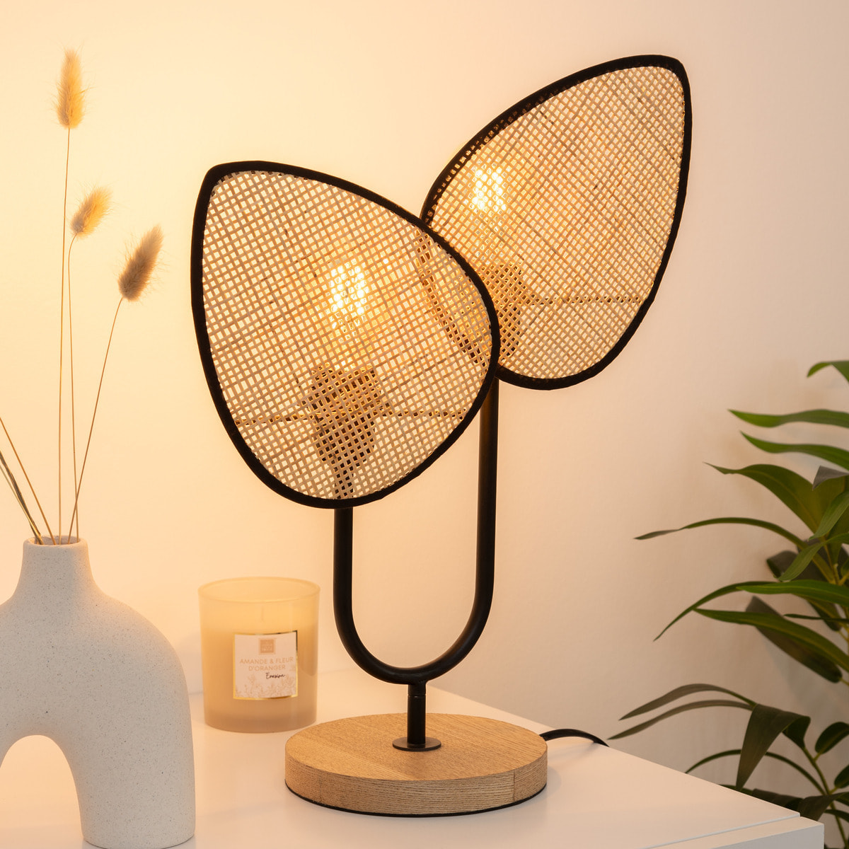 Lampe "Olme" en métal H44cm