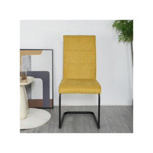 Chaise en tissu avec pied luge en métal - FABIO