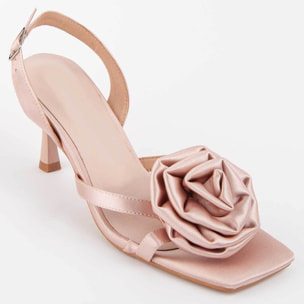 Sandalia De Tacón - Rosa - Altura: 6 Cm