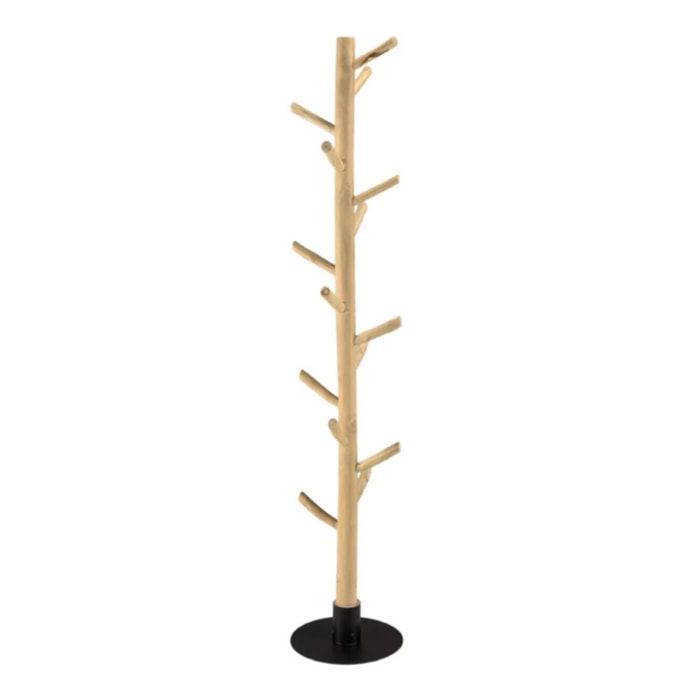 WILL - Porte-manteau multibranches en teck naturel