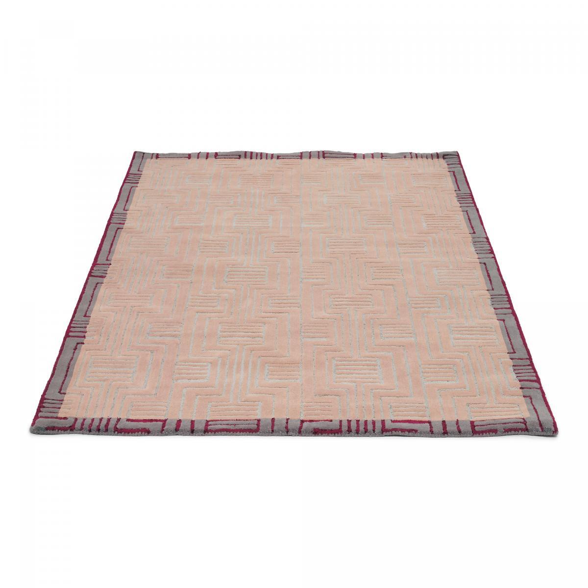 Tapis salon et chambre fait à la main en laine motif géométrique CIOL