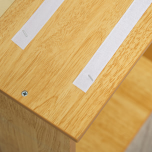 Escalera para Perros de 4 Peldaños Escalera para Mascotas Escalones para Perros Gatos con Acolchados Desmontables Carga 30 kg para Cama Sofá 40x59x54,2 cm Natural y Crema