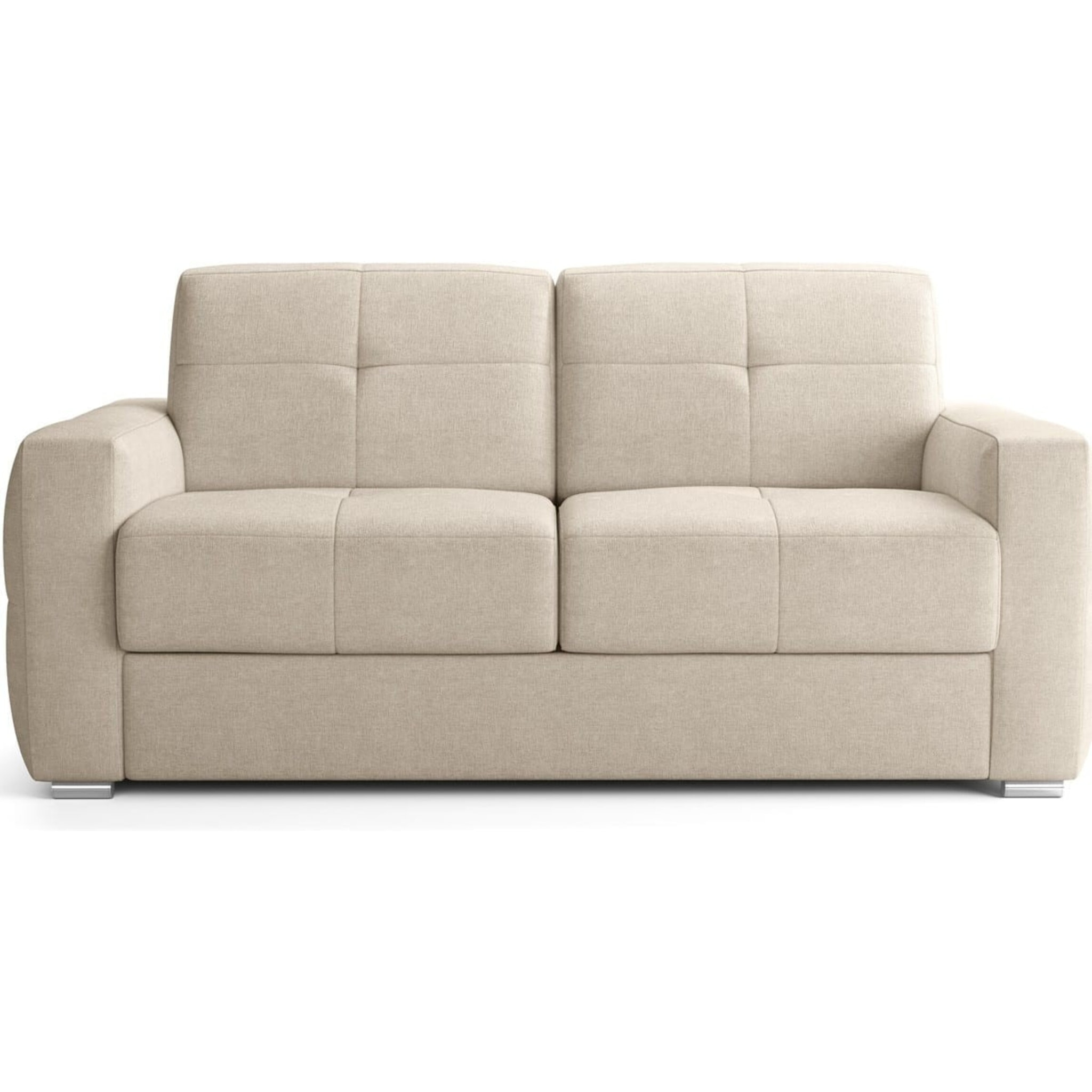 Canapé capitonné convertible 3 places en tissu chenille - ouverture express - CASSIAN