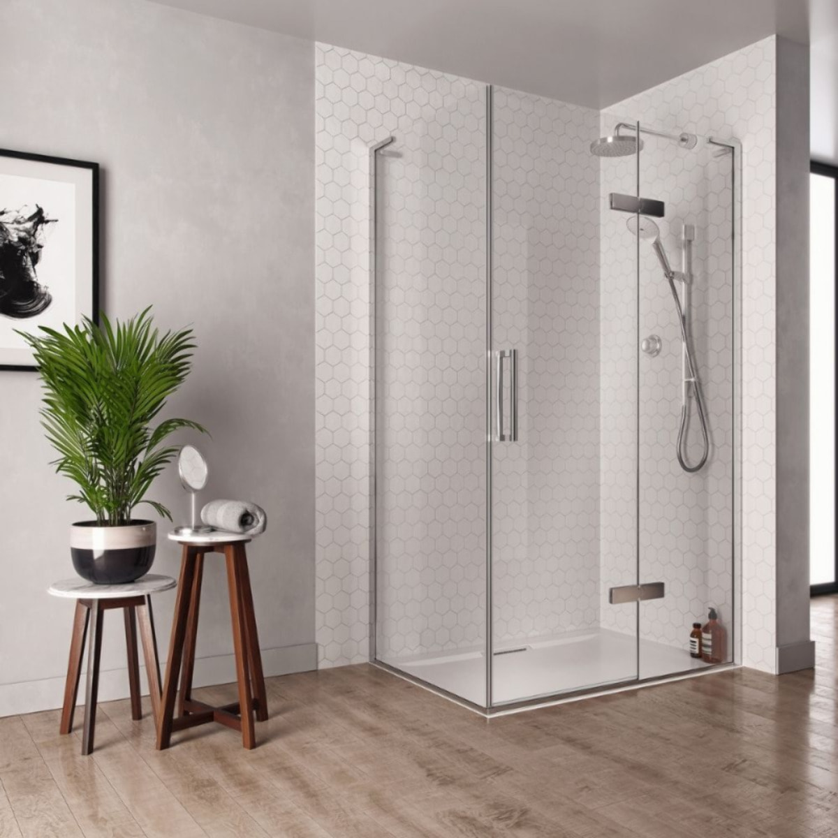 Pack receveur Flight Pure blanc + Kit d'étanchéité + Pieds