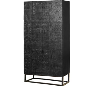 Armario - madera de mango y hierro - 180x90x50cm