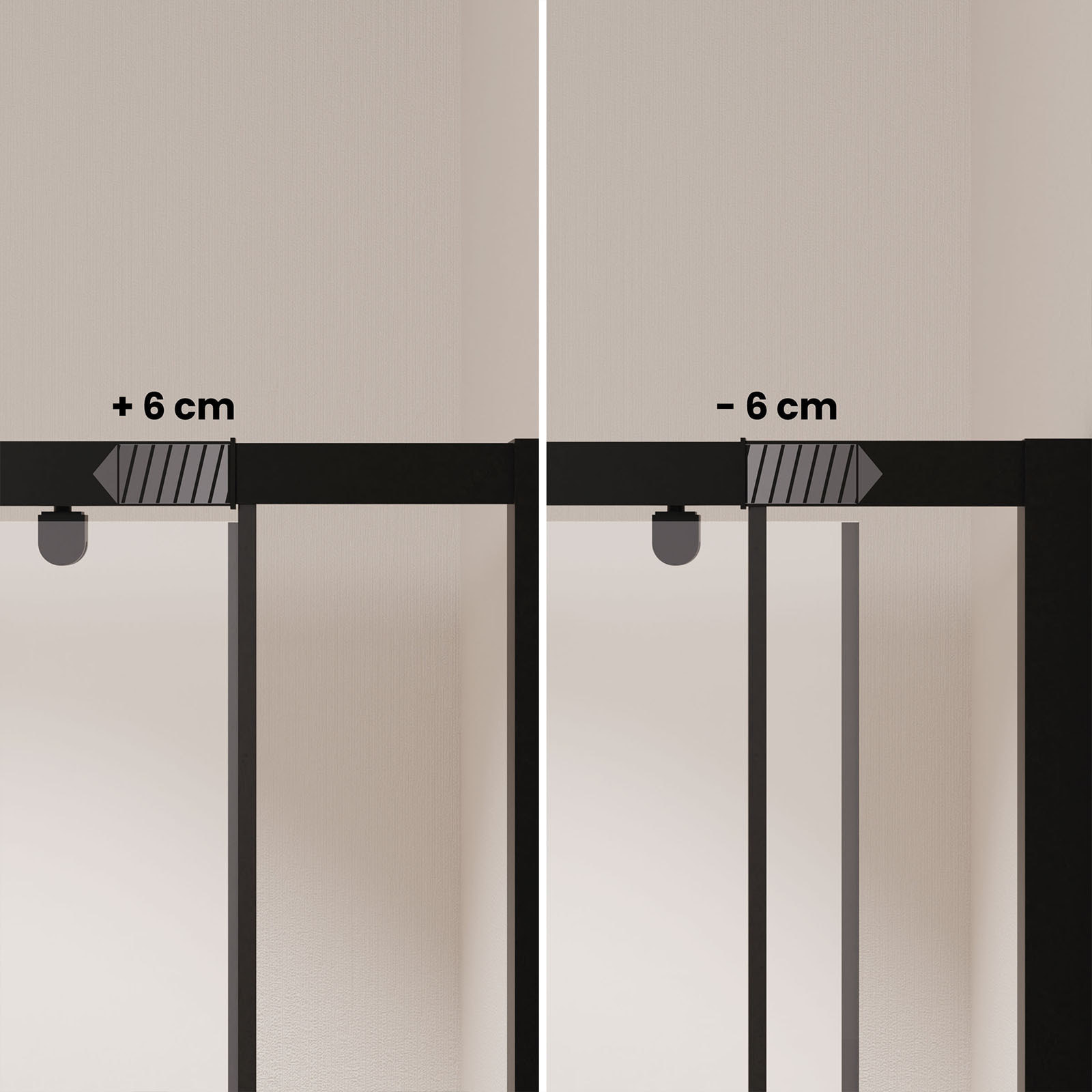 Porte de douche Coulissante Noir 100x185cm - Extensible de 98.5 à 112.5cm - BLACK SLIDE 100