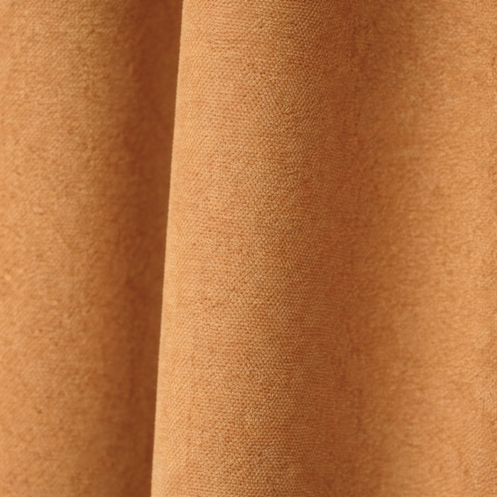 Rideau thermique phonique et semi occultant à galons fronceurs KONFOR - Jaune Ocre