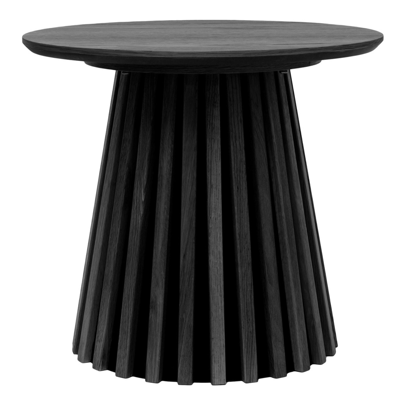 Tavolino da appoggio Osaka in impiallacciatura di rovere nero ø50 cm