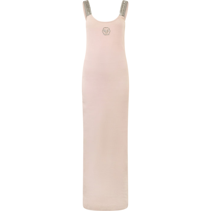 PHILIPP PLEIN Long Tank Dress Strass Hexagon