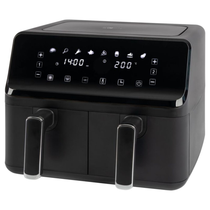 Double friteuse à air chaud 8L Noir Clatronic FR3804H-Noir