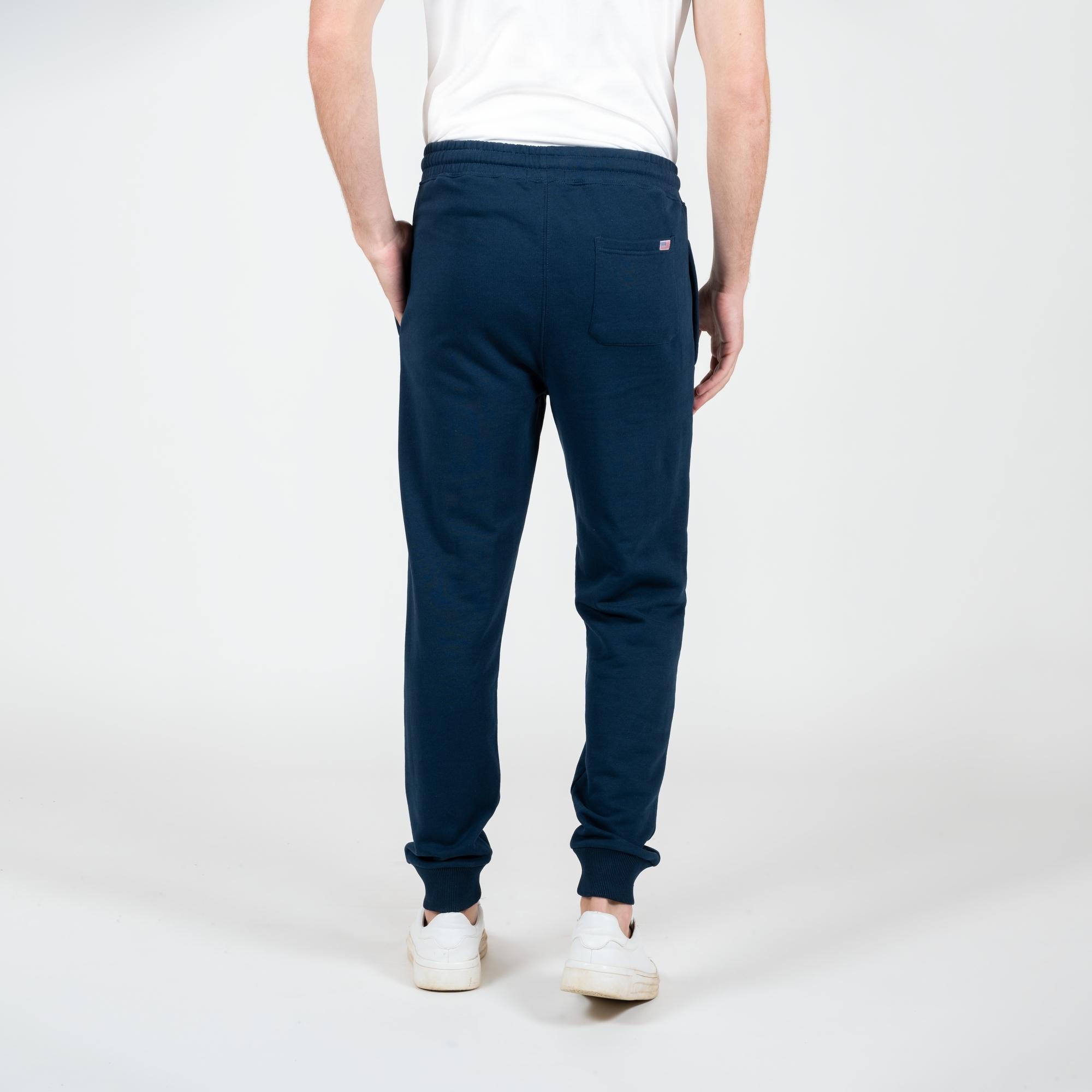 Pantaloni con stampa logo french terry