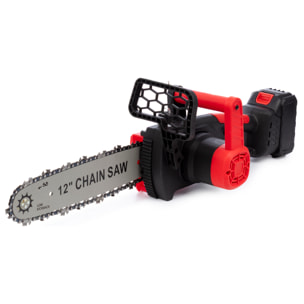 Motosierra eléctrica de 12 pulgadas, con batería recargable de 13000mAh.