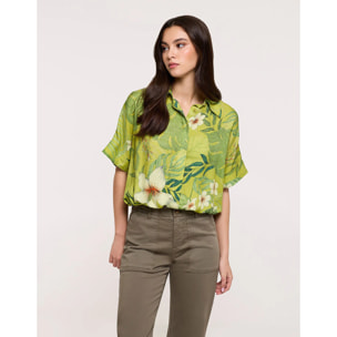 Camisa Manga Corta Verde Pistacho - Leafiros