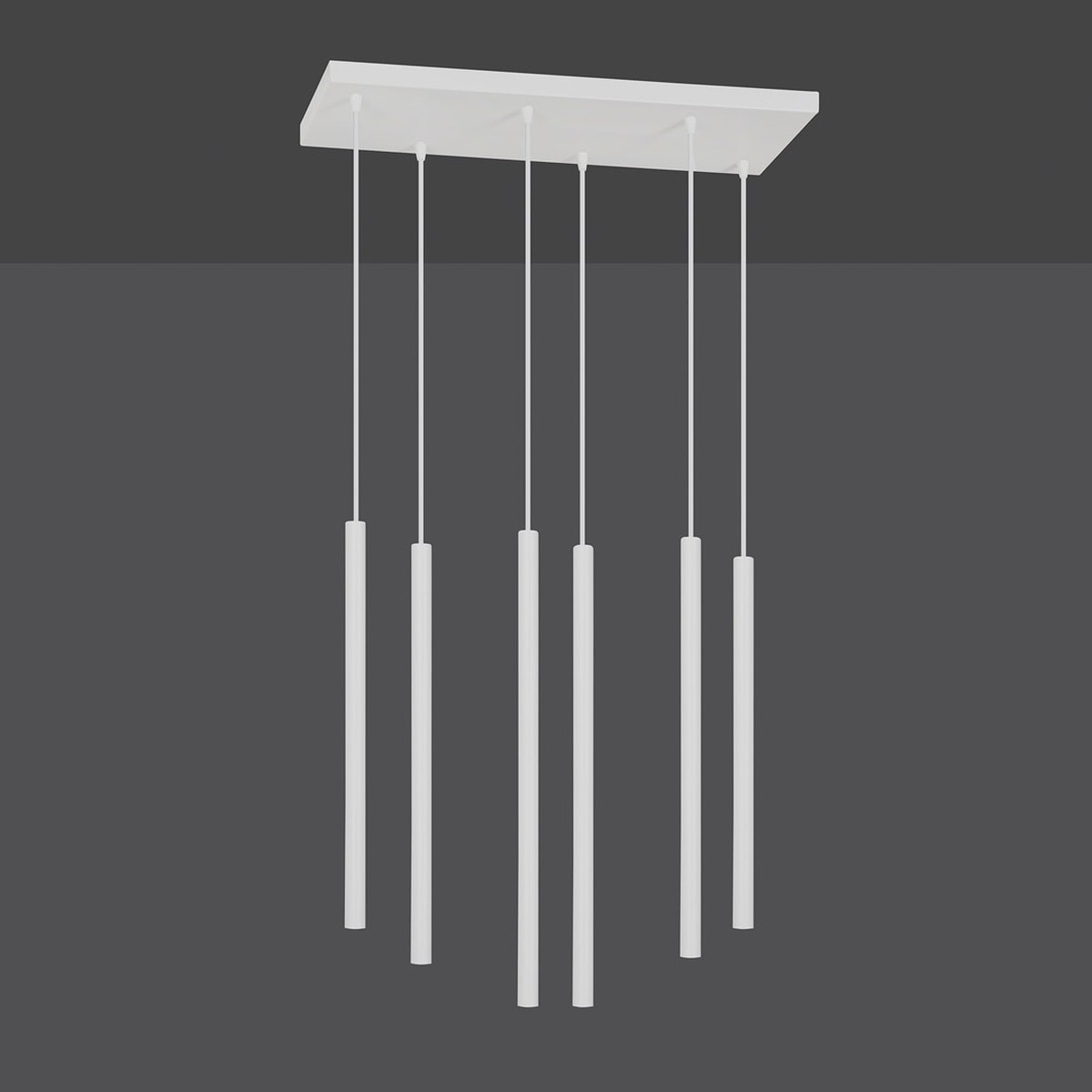 Lampada a sospensione Selter in acciaio bianco opaco