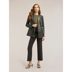 Motivi - Giacca blazer doppiopetto con revers - Nero