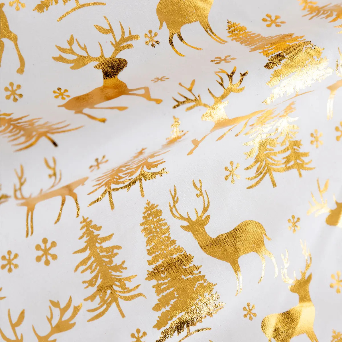 TISSU FORET BLANC OR 28X300CM