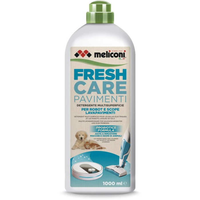 Détergent MELICONI pour aspirateur robot et balai laveur - spécial animaux 1 litre universel